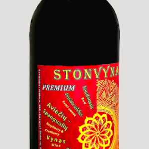 Stonvyna Aviečių spanguolių vynas Skonisirmenas.eu nr.1 Aviečių ir spanguolių vynas